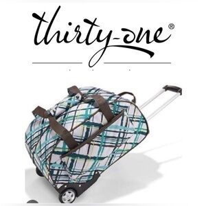 Thirty-one Uptown Rolling Weekender - Sea Plaid